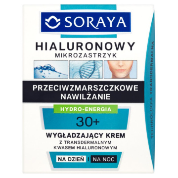 Soraya Hialuronowy Mikrozastrzyk Krem wygładzający 30+ na dzień i noc  50ml