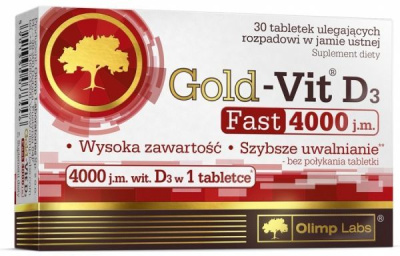 Olimp Gold-Vit D3 Fast 4000 j.m., 30 tabletek