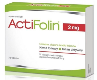 ActiFolin 2 mg 30 tabletek powlekanych