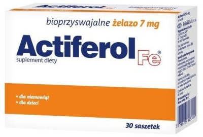 Aciferol Fe 7 mg uzupełnienie niedoboru żelaza, 30 saszetek