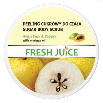 Fresh Juice Peeling cukrowy do ciała, asian pear & papaya 225 ml