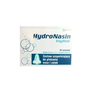 Hydronasin Ksylitol zestaw uzupełniający 20 saszetek z proszkiem