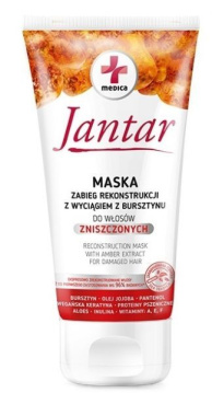 Jantar Medica, maska zabieg rekonstrukcji do włosów zniszczonych, 200 ml
