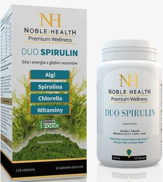 Noble health duo spirulin, 120 tabletek