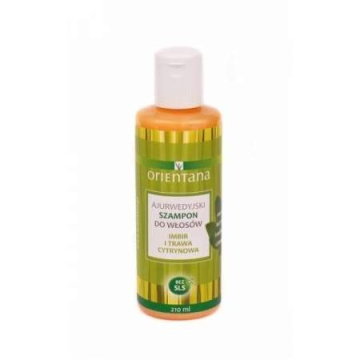 Orientana ajurwedyjski naturalny szampon do włosów - imbir i trawa cytrynowa 210 ml