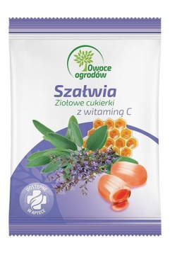 Rodzina Zdrowia Owoce Ogrodów Szałwia - ziołowe cukierki z szałwią i witaminą C 60 g