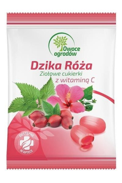 Rodzina Zdrowia Owoce Ogrodów Dzika Róża - ziołowe cukierki z dziką różą i witaminą C 60 g