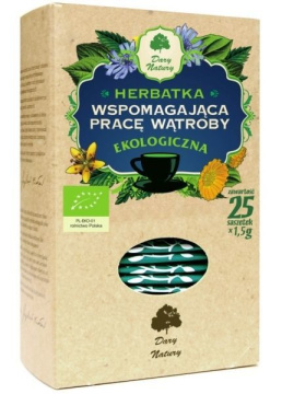 Dary Natury Herbatka Wspomagająca Pracę Wątroby EKO 25x1,5g ekspresowa