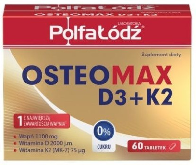 OsteoMax D3+K2 60 tabletek