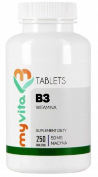 MyVita Witamina B3 50 mg, 250 tabletek