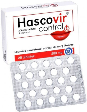 Hascovir control 200 mg x 25 tabl