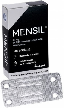 Mensil 25 mg, 4 tabletki do żucia