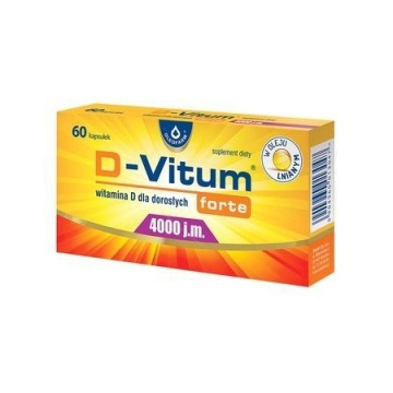 D-Vitum forte 4000 j.m. witamina D dla dorosłych,60 kapsułek