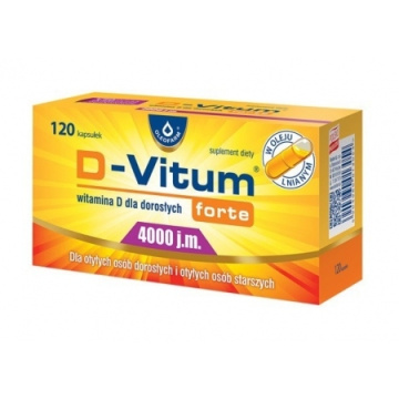 D-Vitum forte 4000 j.m. witamina D dla dorosłych, 120 kapsułek