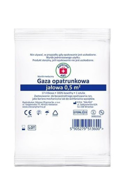 Gaza opatrunkowa jałowa 17- nitkowa 1/2 m2 (Apteczka ABC)
