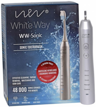 Szczoteczka do zębów White Way soniczna WW-Sonic (srebrna)