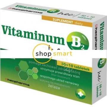 Vitaminum B2 HEC x 50 + 10 tabletek powlekanych