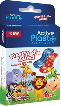 Active Plast - plastry dla dzieci, 16 sztuk