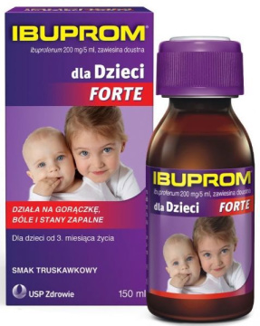 Ibuprom dla Dzieci Forte 200 mg/5 ml, 150 ml