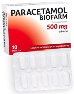 Paracetamol Biofarm 500 mg 10 tabletek