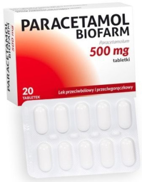 Paracetamol Biofarm 500 mg 20 tabletek