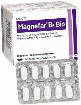 Magnefar B6 Bio, 50 tabletek