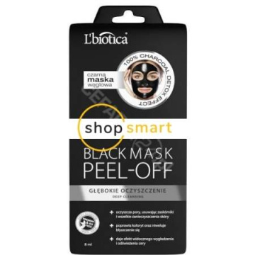 L'biotica Black Mask Peel-off głębokie oczyszczanie 8 ml