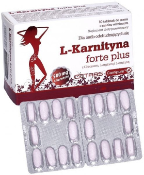 L-Karnityna Forte Plus (smak wiśniowy) 500 mg 80 tabl.