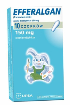 Efferalgan 150 mg 10 czopków doodbytnicznych