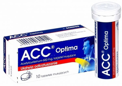 ACC Optima 600 mg, 10 tabletek
