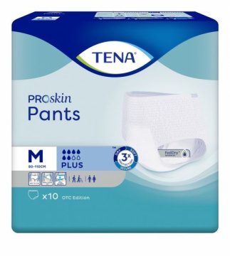 TENA Proskin Pants Plus M majtki chłonne, 10 sztuk