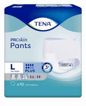 TENA PROSKIN Pants Plus L pieluchomajtki 10 sztuk