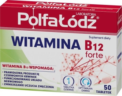 Vitaminum B12 Forte 10mcg, 50 tabletek