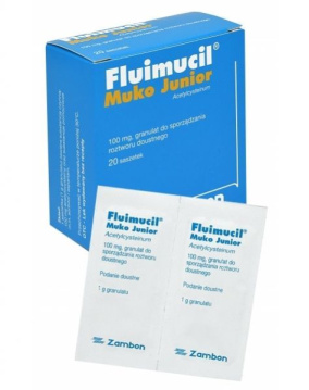Fluimucil Muko Junior 100 mg 20 saszetek