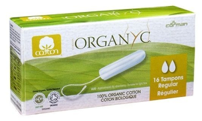 Organyc tampony Regular ze 100% ekologicznej bawełny, 16 sztuk