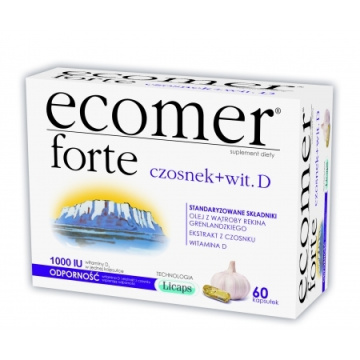Ecomer Forte  czosnek + vit. D3  60 kapsułek