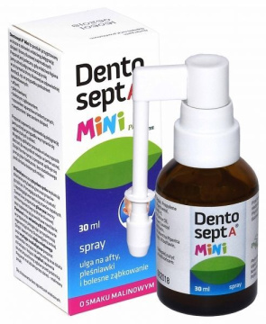 Dentosept A Mini spray (smak malinowy) 30 ml