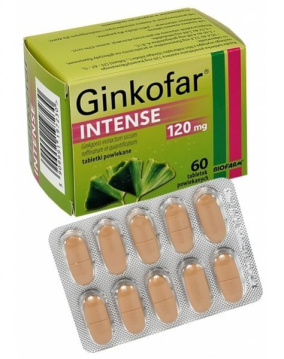 Ginkofar Intense 120 mg, 60 tabletek