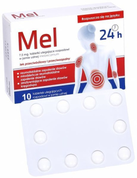Mel 7,5mg 10 tabletek ulegających rozpadowi w jamie ustnej