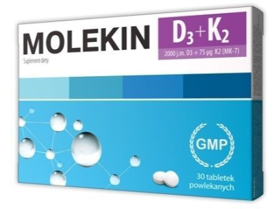Molekin D3+K2 30 tabletek powlekanych