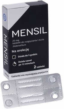 Mensil 25 mg tabletki do rozgryzania, żucia 2 szt.