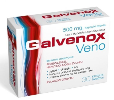Galvenox Veno 500 mg 30 kapsułek twardych