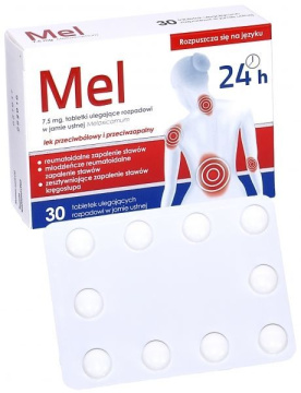 Mel 7,5 mg 30 tabletek ulegających rozpadowi w jamie ustnej
