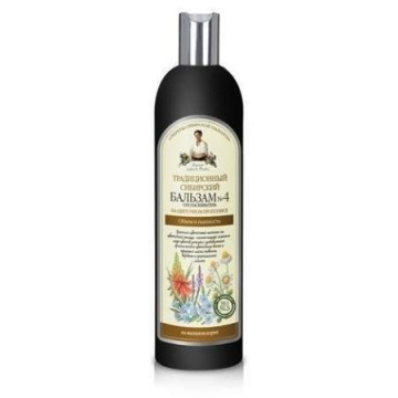 BABUSZKA AGAFIA Tradycyjny syberyjski balsam odżywczy nr 4 kwiatowo-propolisowy -objętość i przepych 550 ml