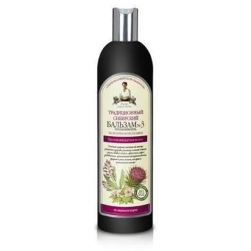 BABUSZKA AGAFIA Tradycyjny syberyjski balsam odżywczy nr 3 łopianowo-propolisowy - przeciw wypadaniu włosów 550 ml