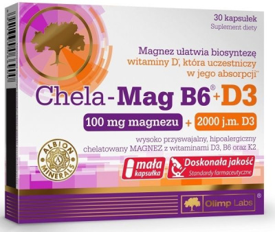 OLIMP Chela-Mag B6 + D3 30 kapsułek