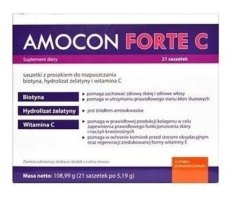 Amocon Forte C (smak pomarańczowy) 21 saszetek z proszkiem do sporządzenia roztworu
