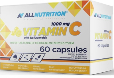 ALLNUTRITION Vitamin C 1000 mg + bioflawonoidy, 60 kapsułek