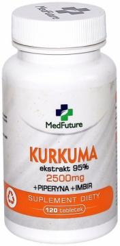 Kurkuma ekstrakt 95% 2500 mg, 120 tabletek (Medfuture)