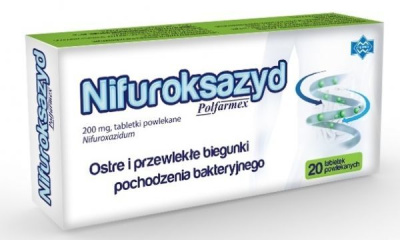 Nifuroksazyd Polfarmex 200 mg 20 tabletek powlekanych